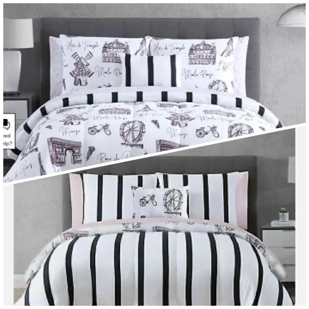NWT in Package Hallmart Colle Paris Patzita 12-Pc. Reversible King Comforter Set